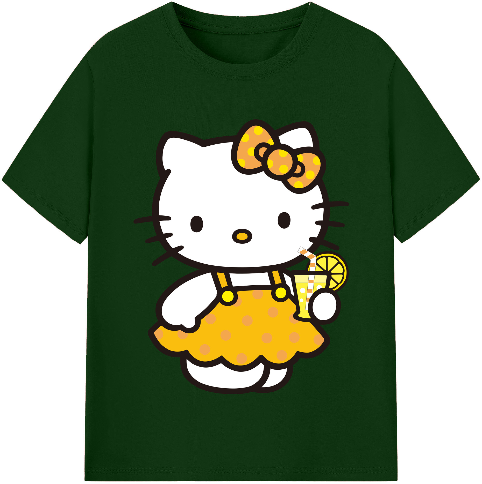 （画像用） Hello Kitty ハローキティ 綿100％半袖Tシャツ（フロントプリント）